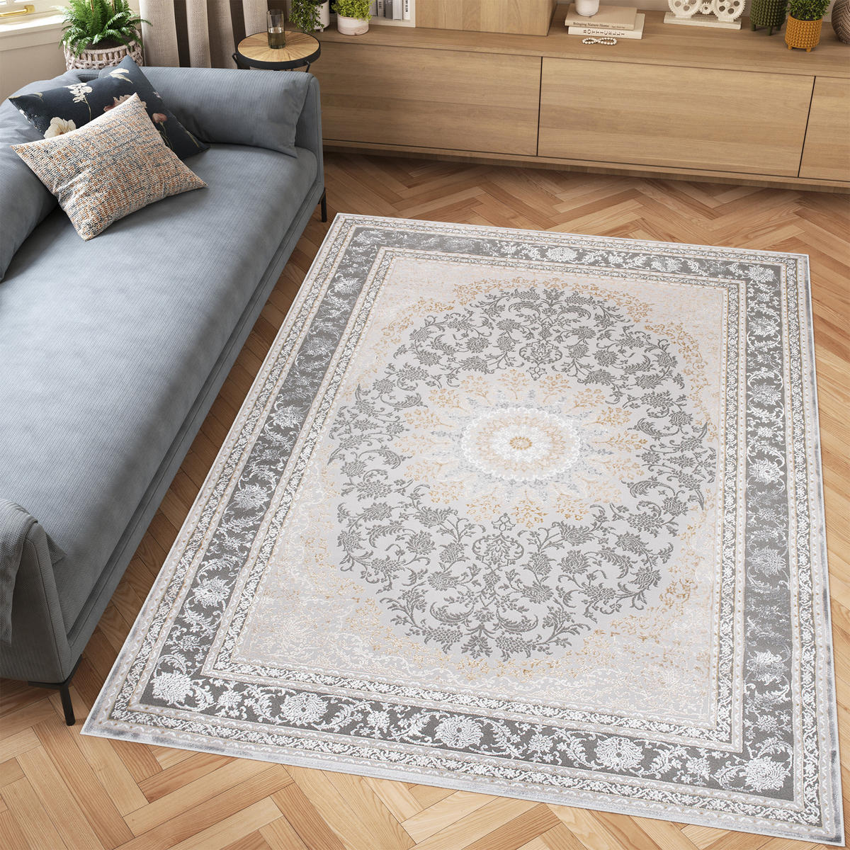 TEPPICH HERA Grau 140/200 cm - Grau, Textil (140/200cm) - Tapiso