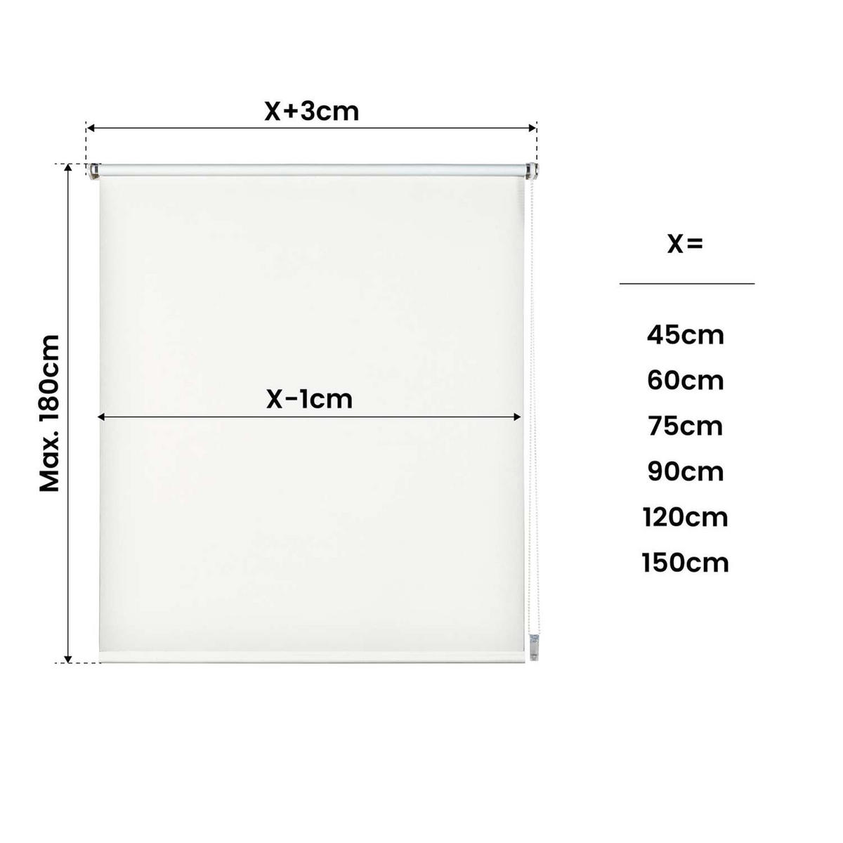 VERDUNKELUNGSROLLO, Weiß, 60 x 180 cm - Weiß, Kunststoff (60/180cm) - STORESDECO