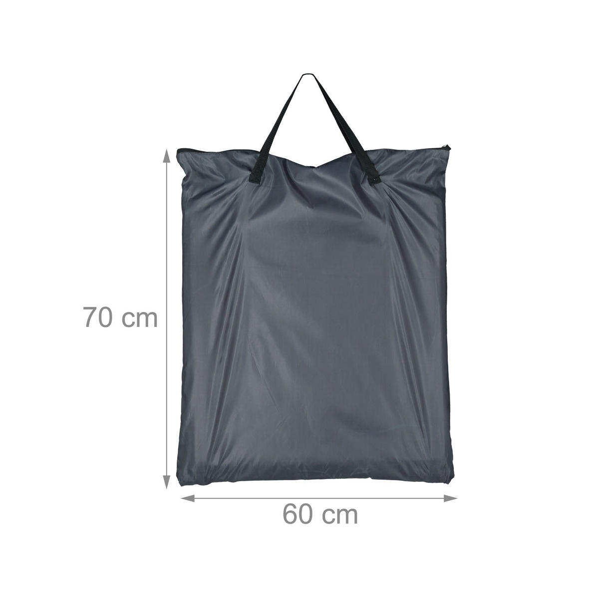 STRANDMATTE - Anthrazit, Textil/Metall (60/63/195cm) - Relaxdays