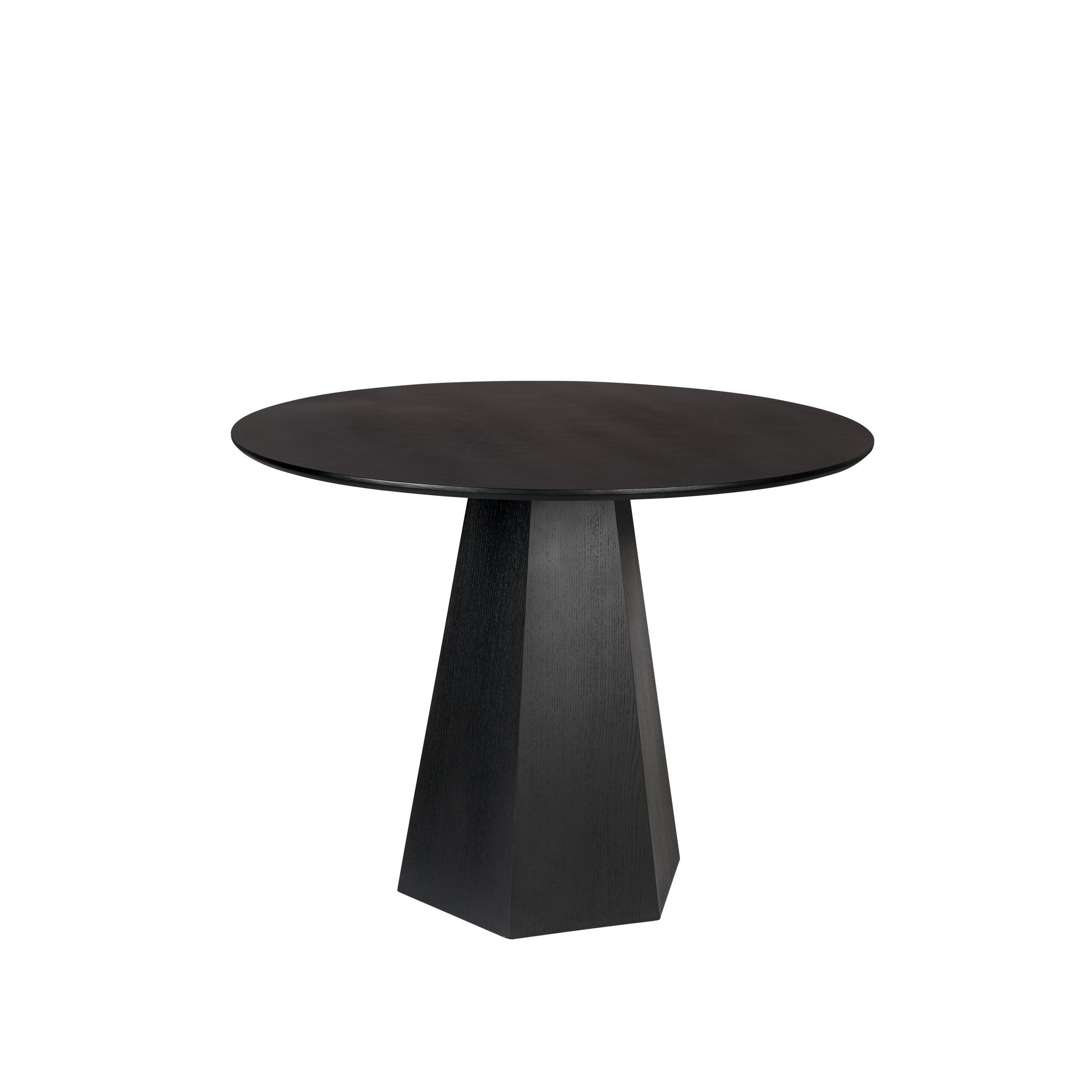 ESSTISCH Pilar Rund 100 cm Schwarz - Schwarz, Holzwerkstoff (100/100/76cm) - Zuiver