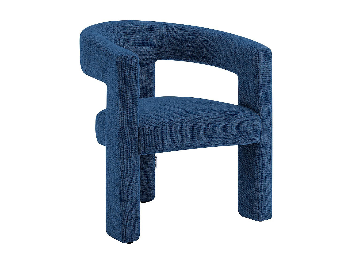 SESSEL - Strukturstoff - Blau - FAVINA - Blau, Textil (64/75/59cm) - Vente-Unique