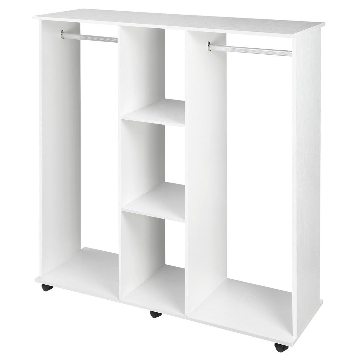 KLEIDERSCHRANK Weiß 1 Stück - Weiß, Holzwerkstoff (40/128/120cm) - GiPP