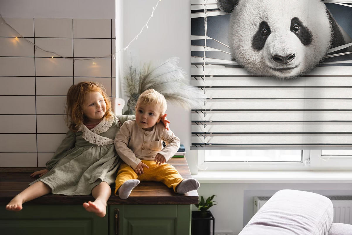 VNÚTORNÁ roleta - okenná roleta - roleta - 120x140 cm - Panda - sivá, plast (120/140/0.5cm) - TULUP