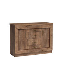 KOMMODE UDINE 120/90/44cm mit 4 Schubladen 2 Türen Bronzefarben - Bronzefarben, Holzwerkstoff (120/90/44cm) - MASSENO