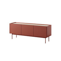 TV-SCHRANK Croma 144x55x37 cm - Lowboard mit Stauraum - Tv Ständer aus Laminierter Spanplatte - Keramik Rot Farbe - Rot, Holzwerkstoff (168/52/39cm) - Chilly