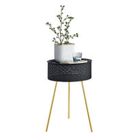 BEISTELLTISCH Forshaga - Goldfarben, Holzwerkstoff (40/40/65cm) - [en.casa]