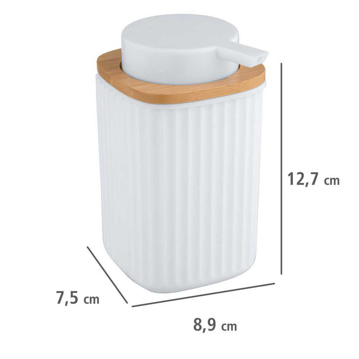 SEIFENSPENDER Rotello 7,5/8,9/12,7 cm - Weiß, Kunststoff (8.9/12.7/7.5cm) - Wenko