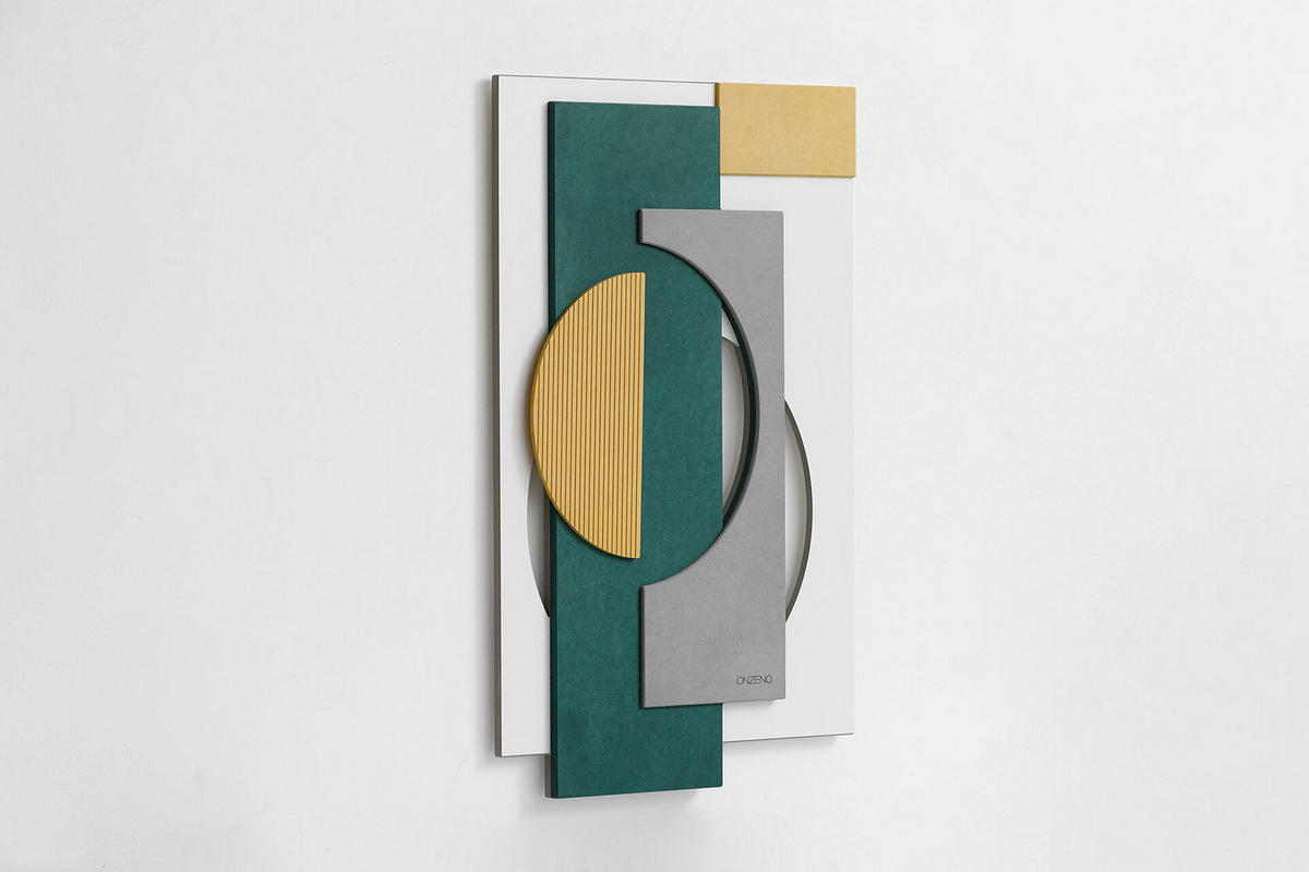 HOLZBILD Petrol 50/74,5 cm - Petrol/Weiß, Holz (4.65/74.5cm) - KUNSTLOFT