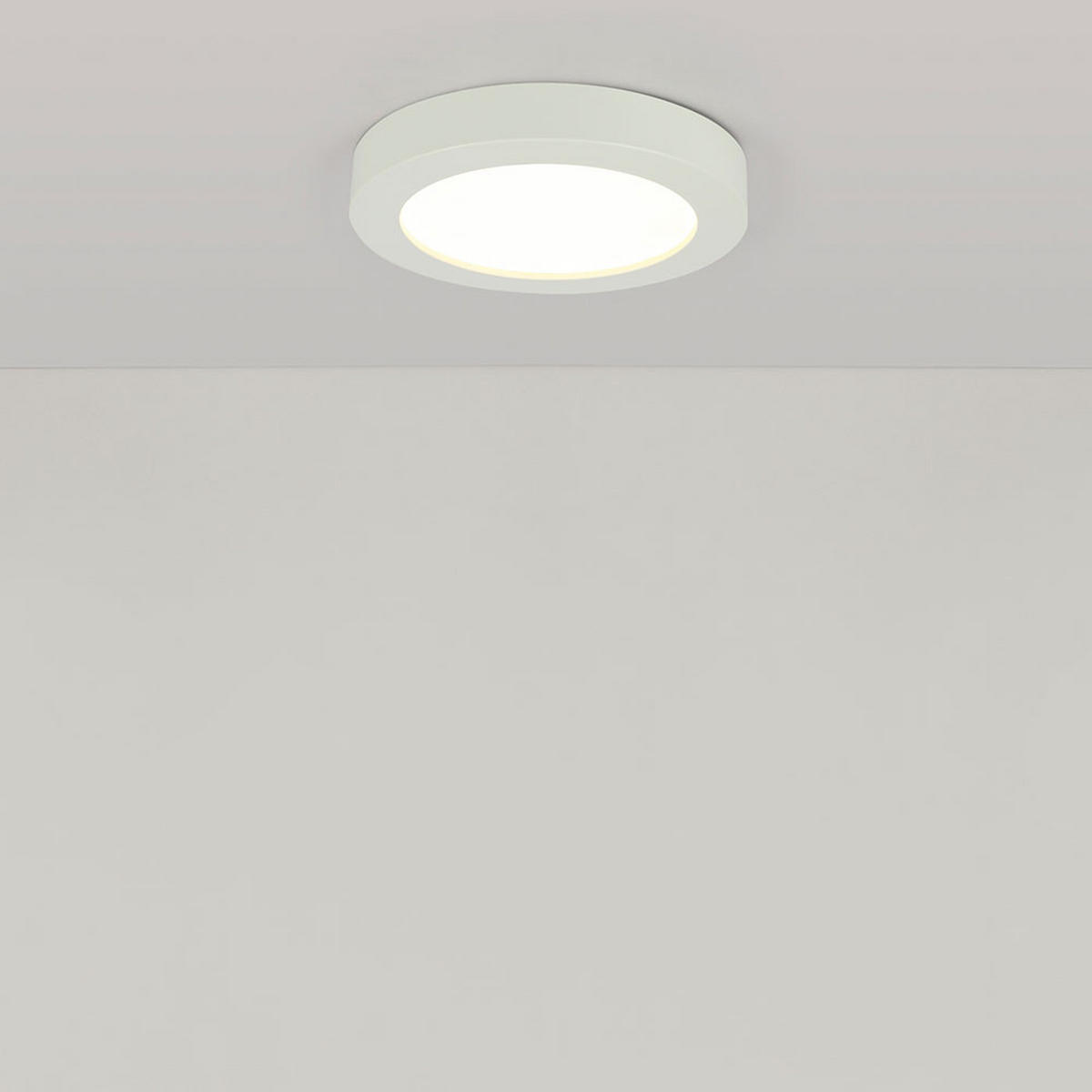 LED PANEL PAULA Weiß Kunststoff - Weiß, Kunststoff (22.6/22.6/3.5cm)