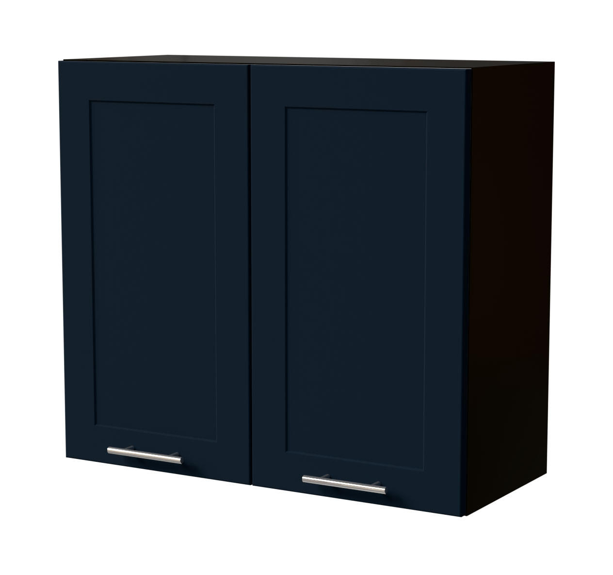 HÄNGESCHRANK Oslo W3/80 Schwarz / Indigo Matt 80 / 32,5 / 72cm - Schwarz/Dunkelblau, Holz/Holzwerkstoff (80/72/32.5cm) - Feldmann-Wohnen