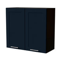 HÄNGESCHRANK Oslo W3/80 Schwarz / Indigo Matt 80 / 32,5 / 72cm - Schwarz/Dunkelblau, Holz/Holzwerkstoff (80/72/32.5cm) - Feldmann-Wohnen