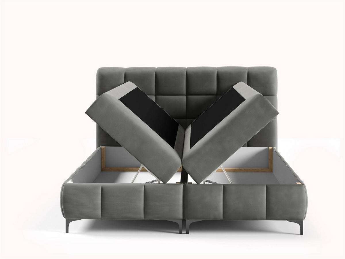 BOXBETT Sophie In Salvador - Graphitfarben, Holzwerkstoff/Textil (120/200cm) - Fun Möbel