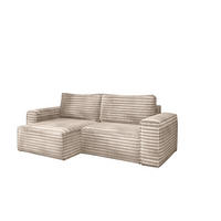 ECKSCHLAFSOFA Bohoo-Ecksofa mit Schlaffunktion stoff Velo Beige Links - Beige, Holz/Textil (140/248cm) - Kaiser Möbel