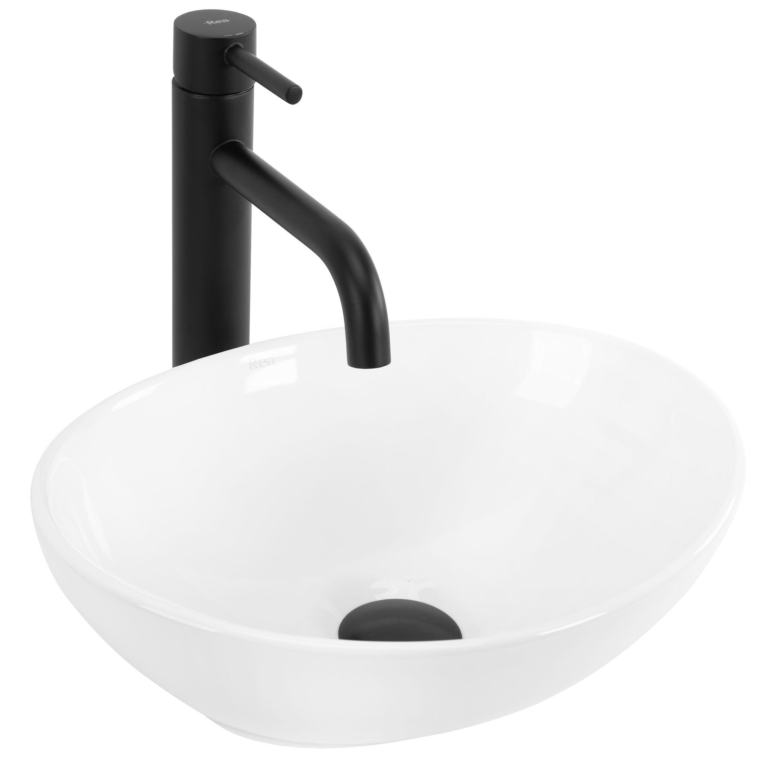 AUFSATZWASCHBECKEN SOFIA MINI WHITE 35/27/13 cm - Weiß, Keramik (35/13/27cm) - REA