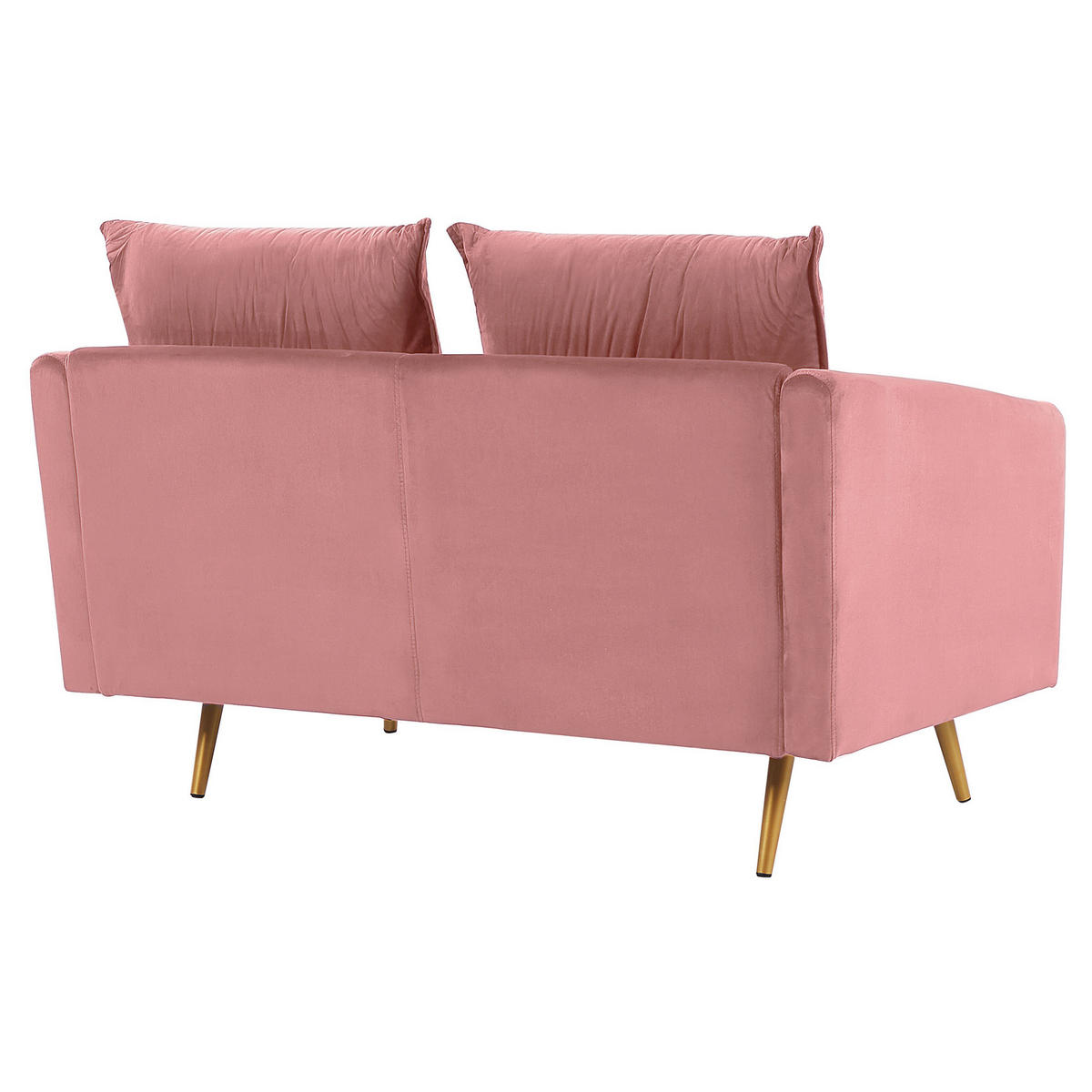 2-SITZER-SOFA Samtstoff Rosa Maura - Pink, Textil (130/83/78cm) - Beliani