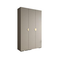 DREHTÜRENSCHRANK 236.7/150/47 3-türig - Kaschmir/Goldfarben, Holz/Metall (150/236.7/47cm) - Abiks Möbel