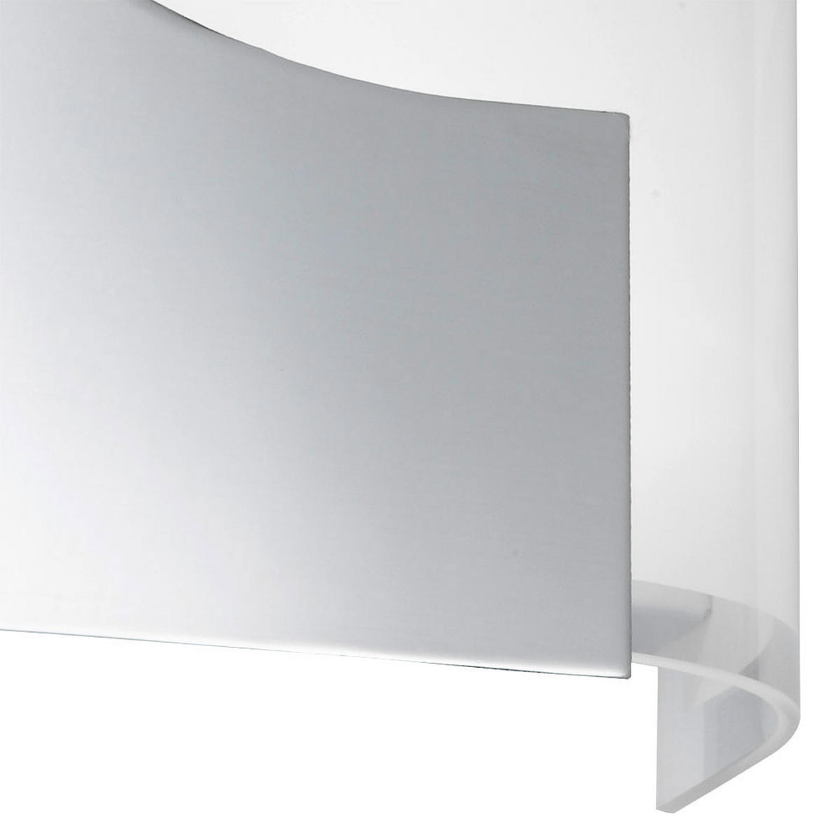 LED WANDLEUCHTE Vento Chrom Silber - Silberfarben, Glas (24.5/15/10cm) - Wofi