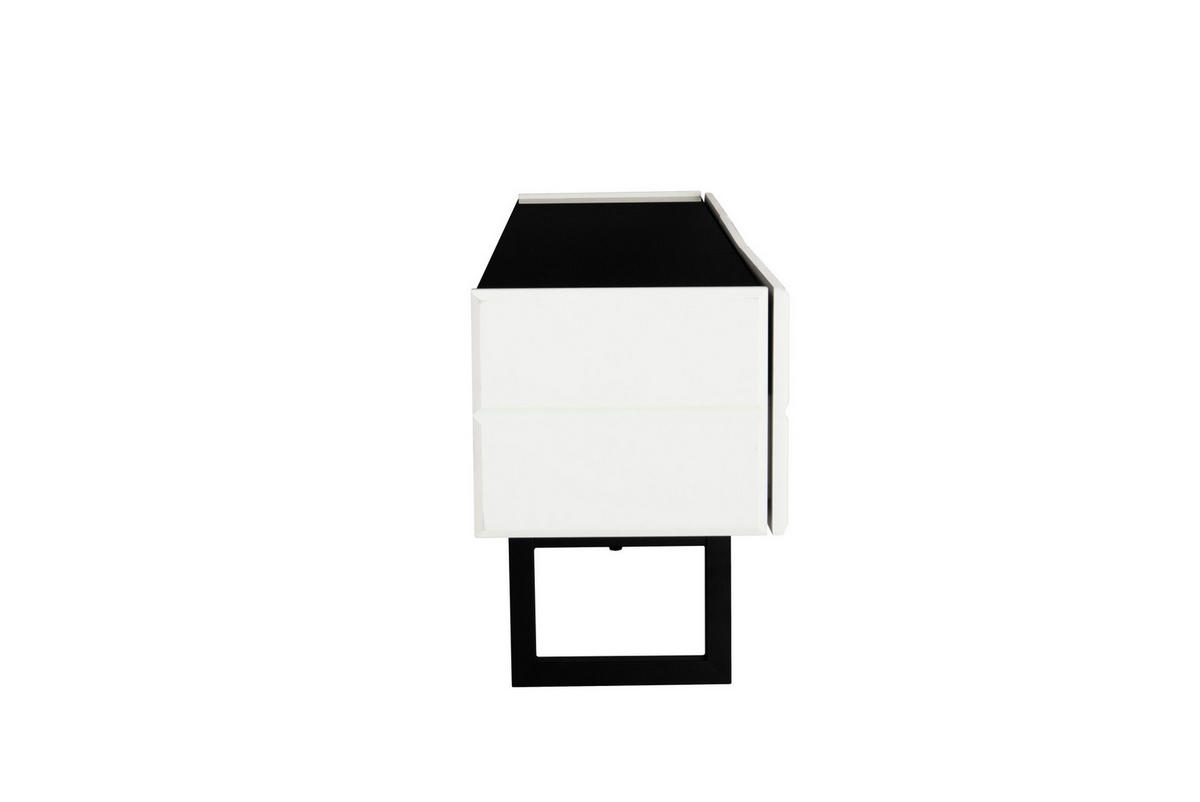 TV ormarić 160/36,5/45 cm s 4 pretinca i 7 potpornih nogu, prirodna boja drva i crna - svijetlo smeđa, drvni materijal (160/45/36.5cm) - Redom
