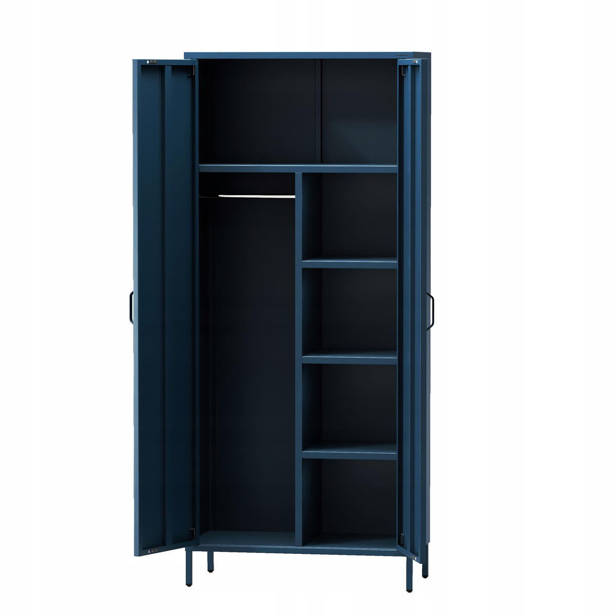 KLEIDERSCHRANK FLAVIO - Blau, Metall (80/185/45cm) - Jan Nowak