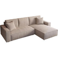 ECKSOFA Parys L beige - Beige/Schwarz, Kunststoff/Textil (290/185cm) - Beautysofa