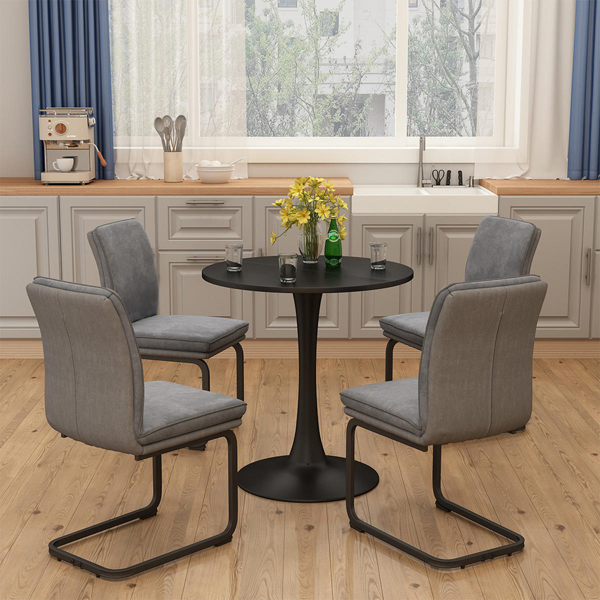 Schwarz, Holzwerkstoff (70/70/73cm) - Vicco