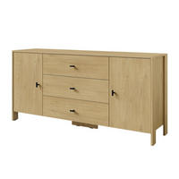 KOMMODE mit Schubladen Ethan 2D3S 160 Eiche Cremona - Eichefarben/Schwarz, Holzwerkstoff/Metall (160/76/40cm) - mzm24