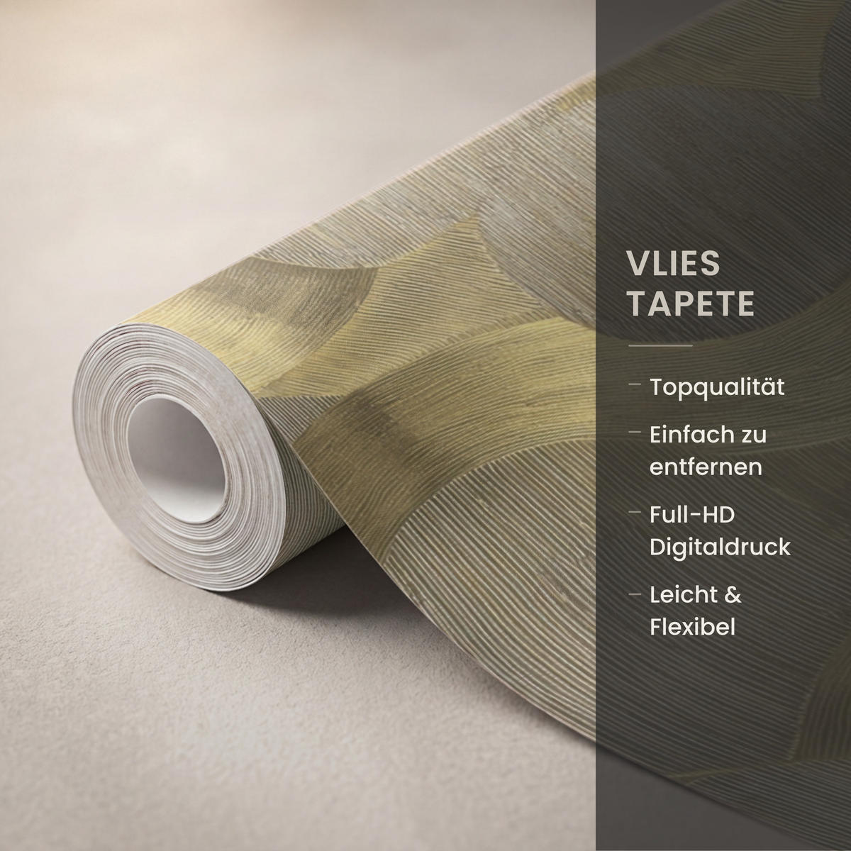 TAPETE - Modern - Geometrisch - Gold - 220x280 cm - Goldfarben, Papier (220/280cm) - OnlyWow