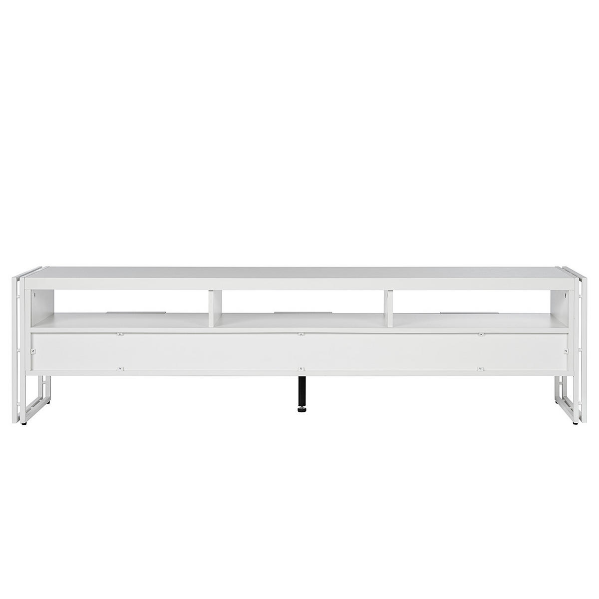 TV-LOWBOARD - Weiß - Weiß, Holzwerkstoff/Metall (180/47/39cm) - home24