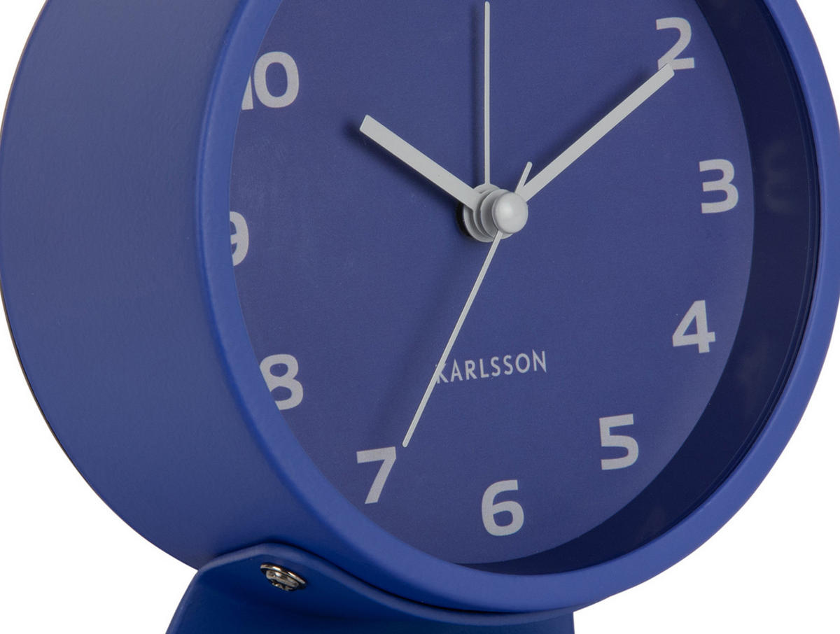 WECKER Cool Retro Blau 11/11/13 cm - Blau, Metall (11/13/11cm) - Karlsson