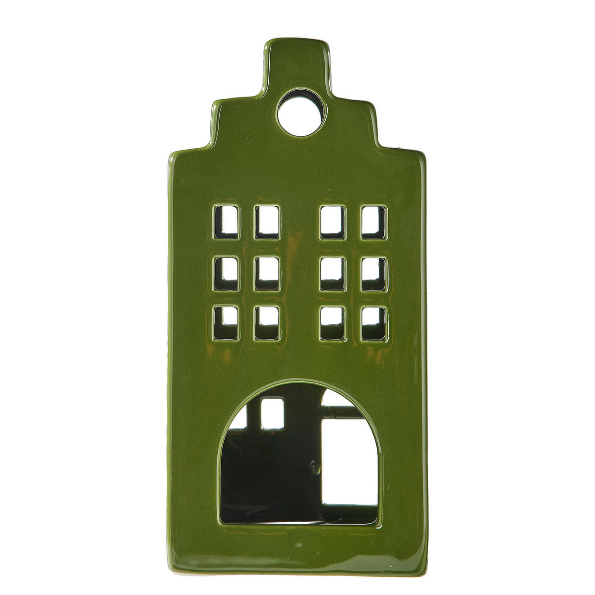 TEELICHTHAUS Delft - Grün, Keramik (18cm) - Butlers