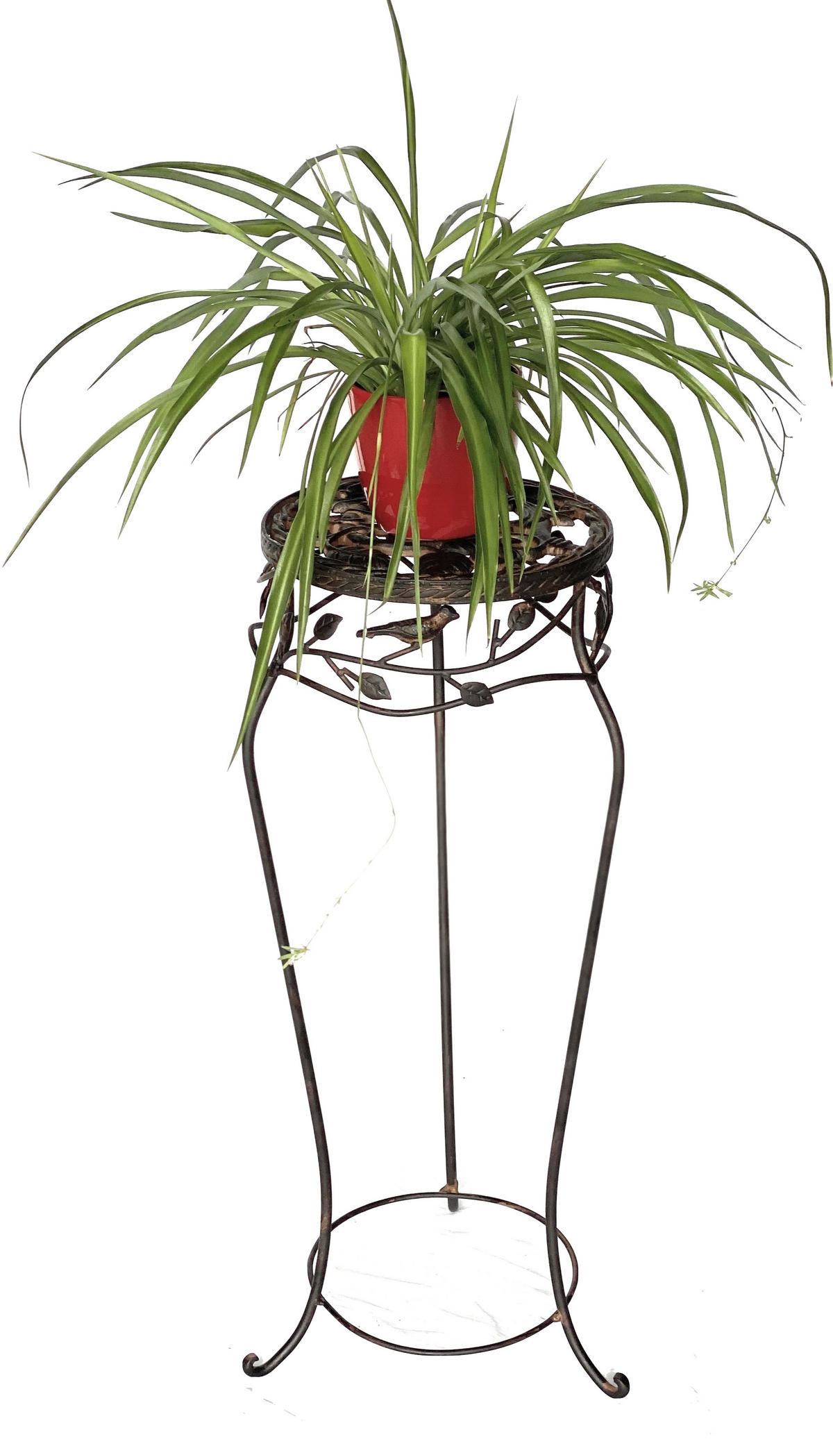 BLUMENHOCKER 78 cm Metall Schwarz Rund 18215 - Braun, Metall (27/78/27cm) - DanDiBo