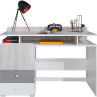 SCHREIBTISCH TREVISO 125x55x86 cm Bürotisch Computertisch, Weiß - Weiß, Holzwerkstoff (55/125/86cm) - MASSENO