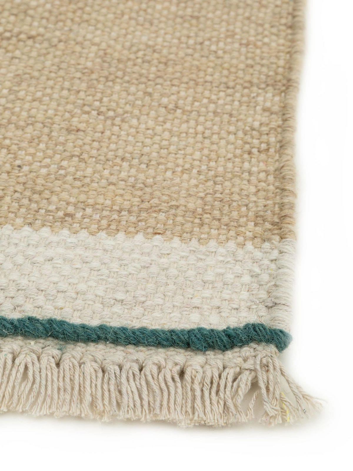 TEPPICH Wollteppich Karla Beige - Beige, Naturmaterialien/Textil (200/1cm) - KUNSTLOFT
