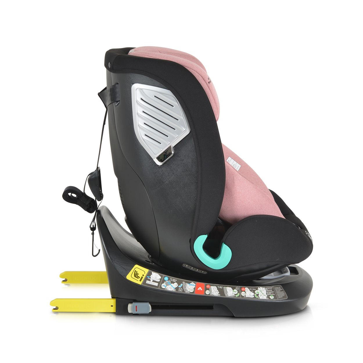 KINDERSITZ i-Size Quill rosa (40-150cm) Gruppe 0/1/2/3, Isofix, 360° drehbar - Rosa, Kunststoff (45/69/53cm) - Cangaroo