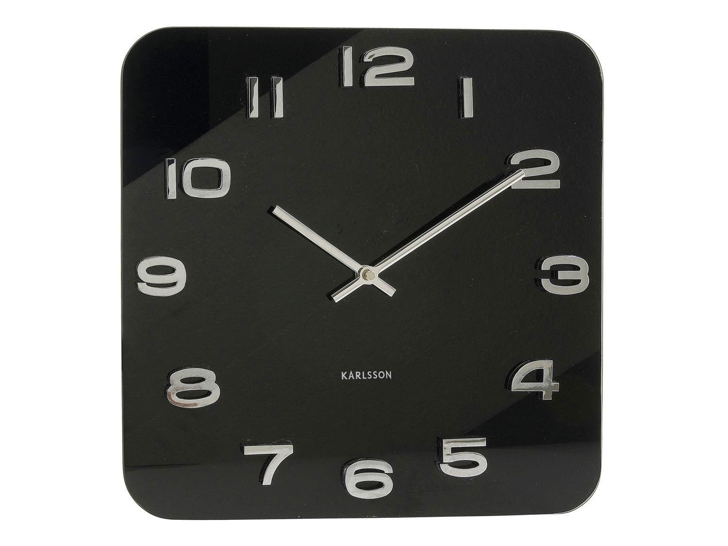 Onzeno Wanduhr Schwarz 35x35x4 cm