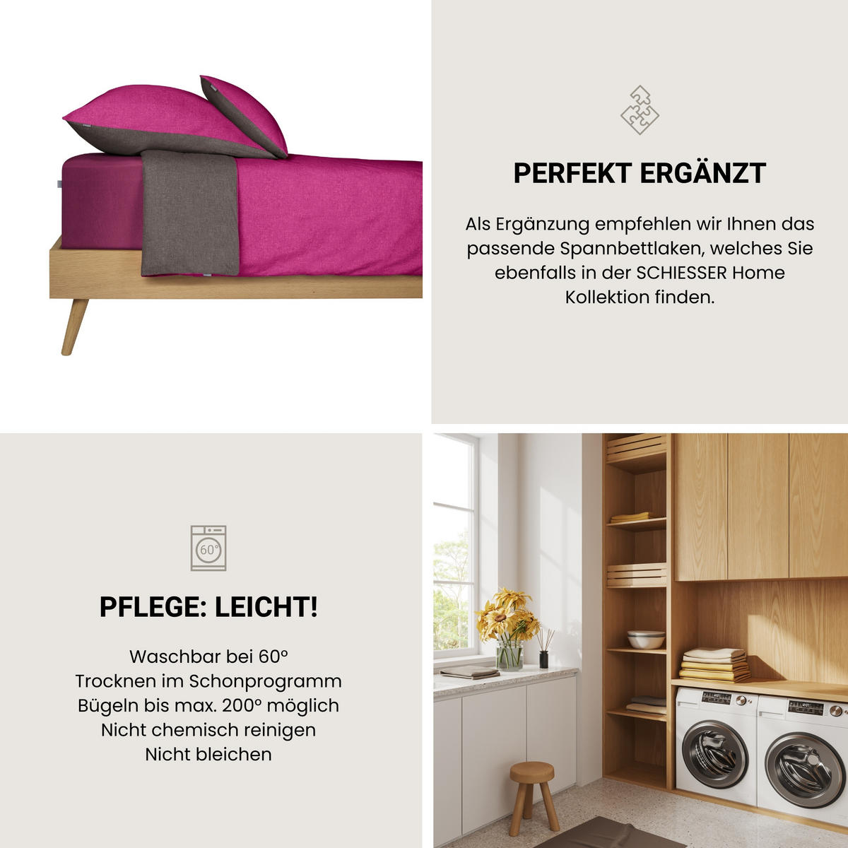 SPANNBETTLAKEN Jessi - Edeljersey - 100 x 200 cm - Beere - Beere, Textil (100/200cm) - SCHIESSER