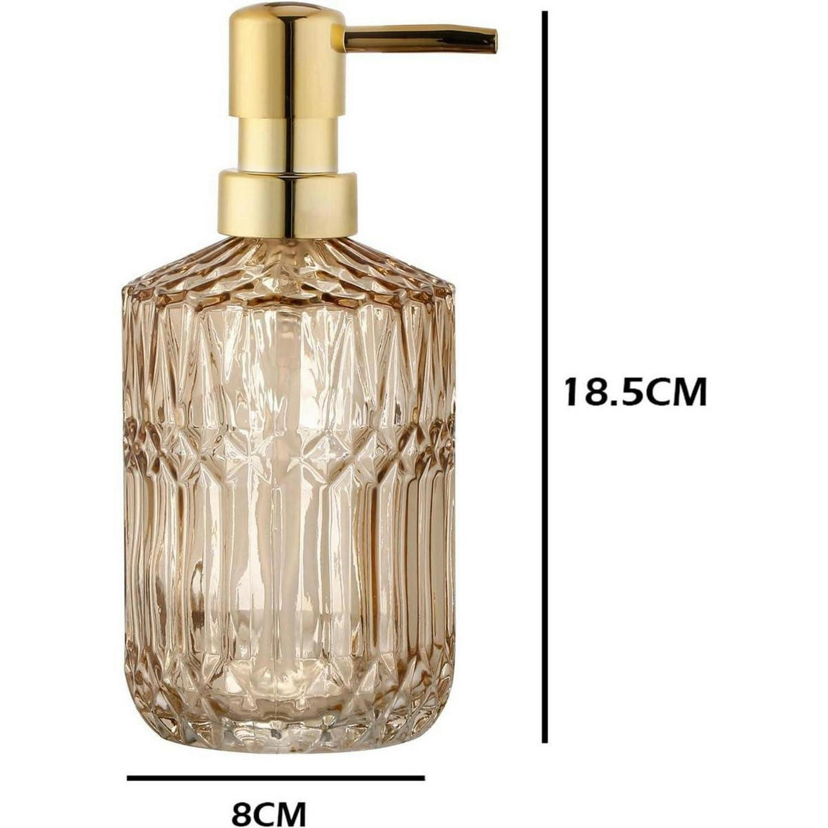 SEIFENSPENDER Glas Amber - Transparent, Glas (8/18.5/8cm)