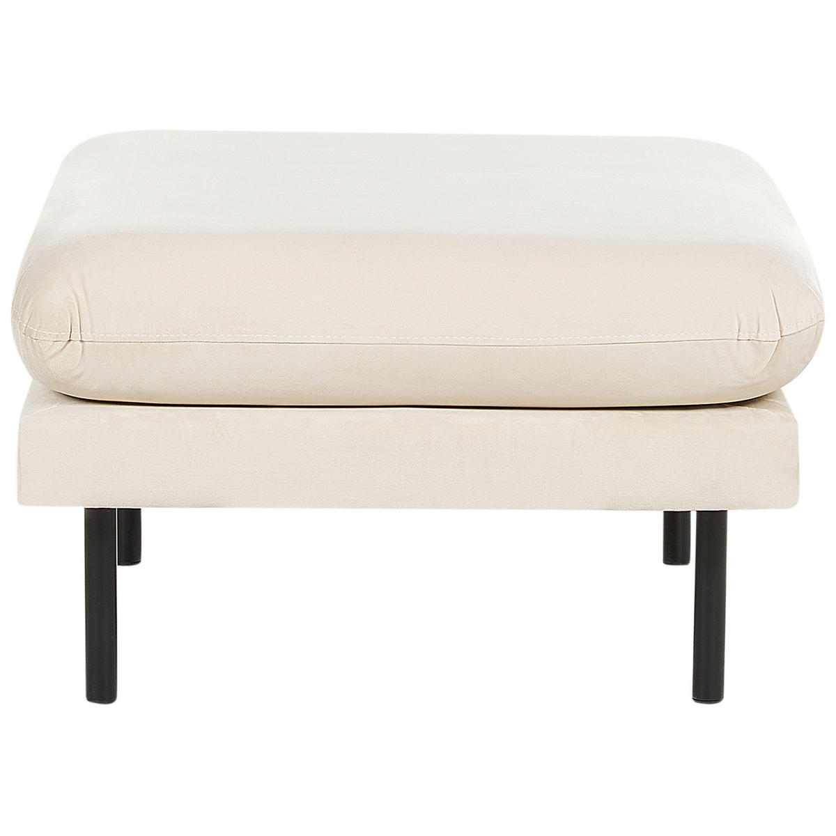 OTTOMANE Hellbeige Vinterbro - Beige/Schwarz, Textil (70/44/70cm) - Beliani