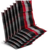 HOCHLEHNER Highlux HL 120x52x7cm Schwarz-Rot-Weiß-Kariert (6tlg) - Schwarz, Textil (52/120cm) - Beautissu 