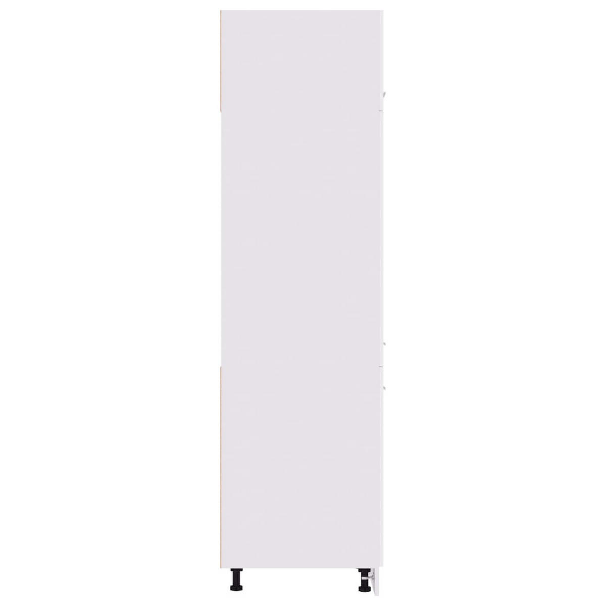 KÜHLUMBAUSCHRANK Lyon Weiss 60/57/207 Cm Holzwerkstoff - Weiß, Holzwerkstoff (57/207/60cm) - vidaXL
