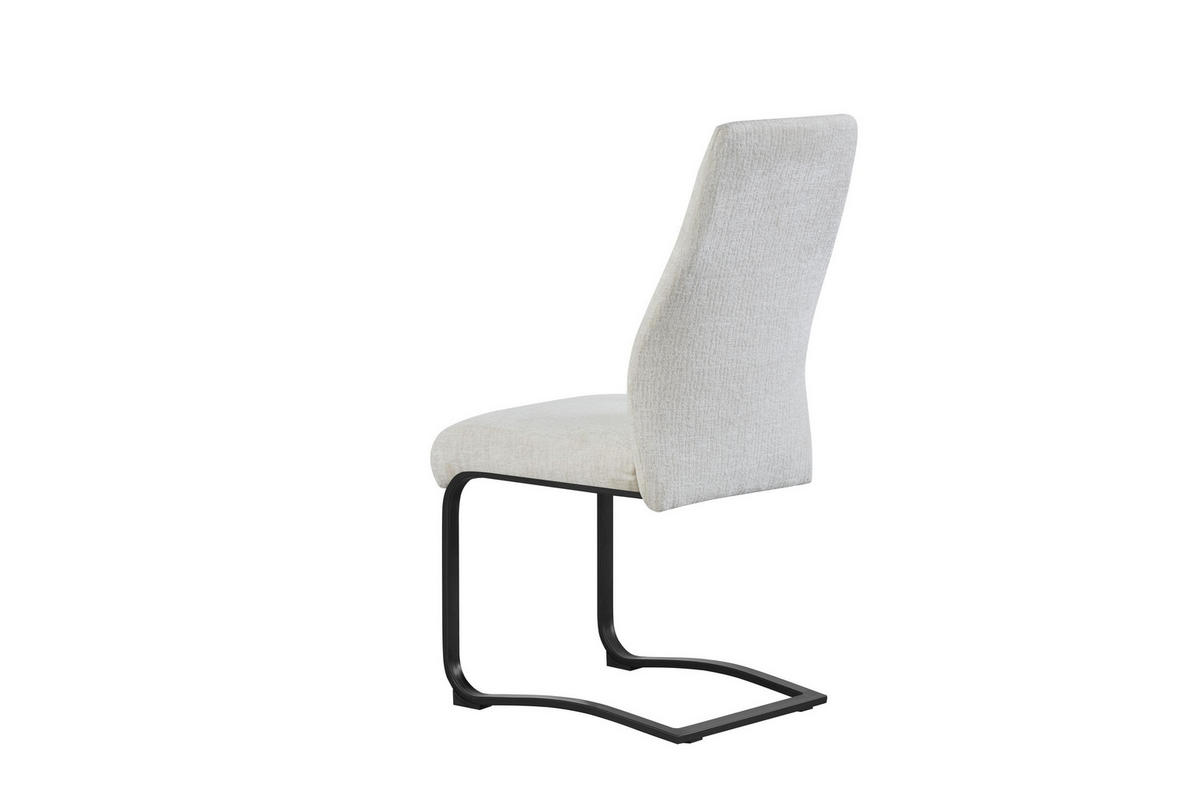 SCHWINGER-STUHL 2er Set Madrid Stühle in Creme - gemütliches Design - B/H/T: 43x98x59 cm - Creme, Textil (59/98/43cm)