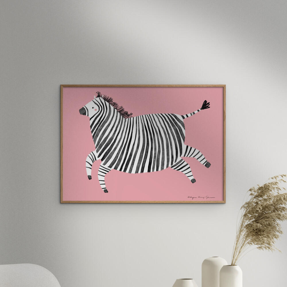 POSTER Wild Apple - Zebra - Pink, Papier (50/70/0.1cm) - Poster&Frame