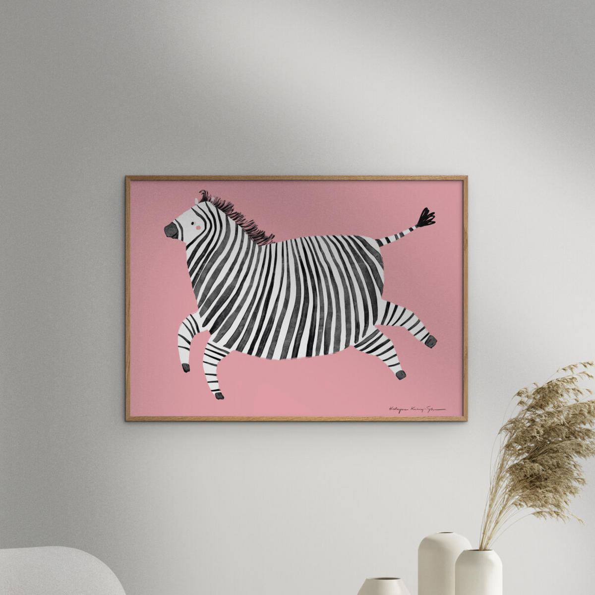 POSTER Wild Apple - Zebra - Pink, Papier (50/70/0.1cm) - Poster&Frame