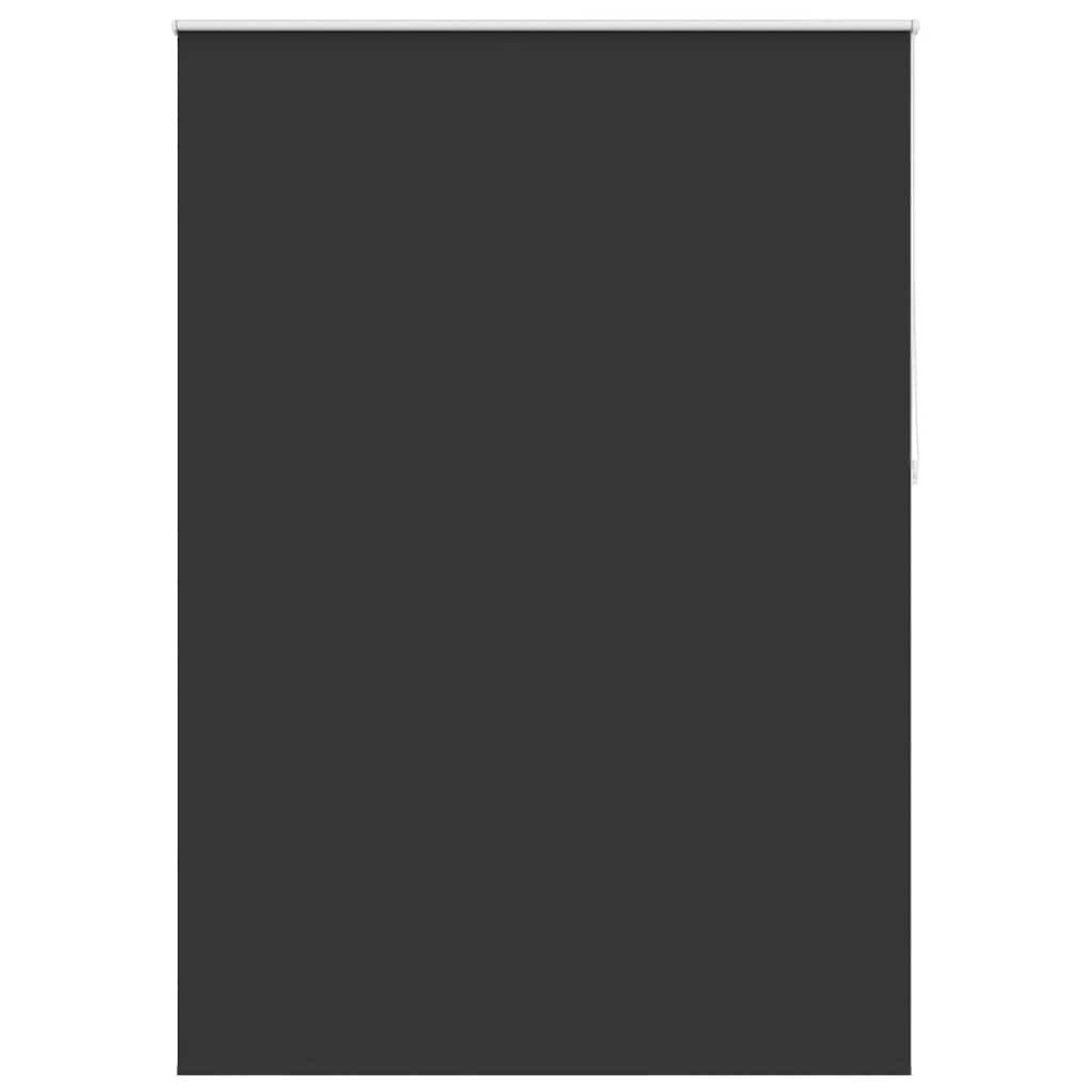 VERDUNKELUNGSROLLO 144,4/230 cm Stoffbreite 140 cm aus Polyester Schwarz - Schwarz, Textil (140/230cm) - vidaXL