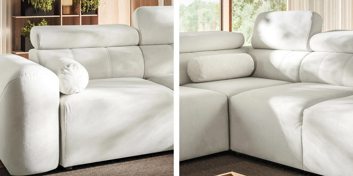ECKSCHLAFSOFA Volare II, Seite: Links - Creme, Holz/Textil (273/204cm) - MIRJAN24