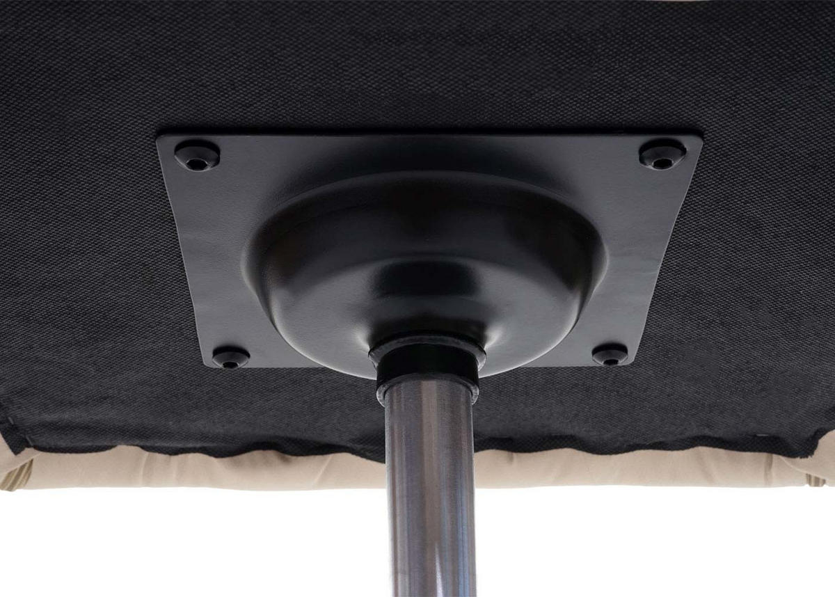 DREHSTUHL Homeoffice HxBxT 89x65x65cm Sitzhöhe 45cm Kunstleder Creme Fuß Schwarz IV - Creme, Kunststoff (65/89/65cm) - PROREGAL