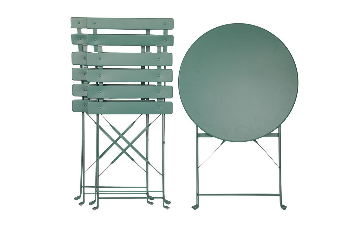 BISTRO SET Grün - Grün, Metall - Albatros