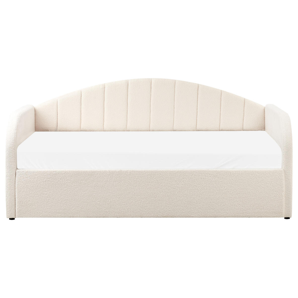 AUSZIEHBETT 90x200 cm Beige Eyburie - Beige, Textil (90/200cm) - Beliani