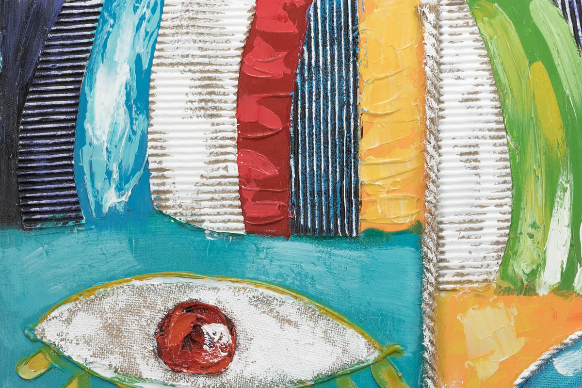 ACRYLBILD HANDGEMALT 80/80 cm - Multicolor, Holz/Textil (80/80cm) - KUNSTLOFT