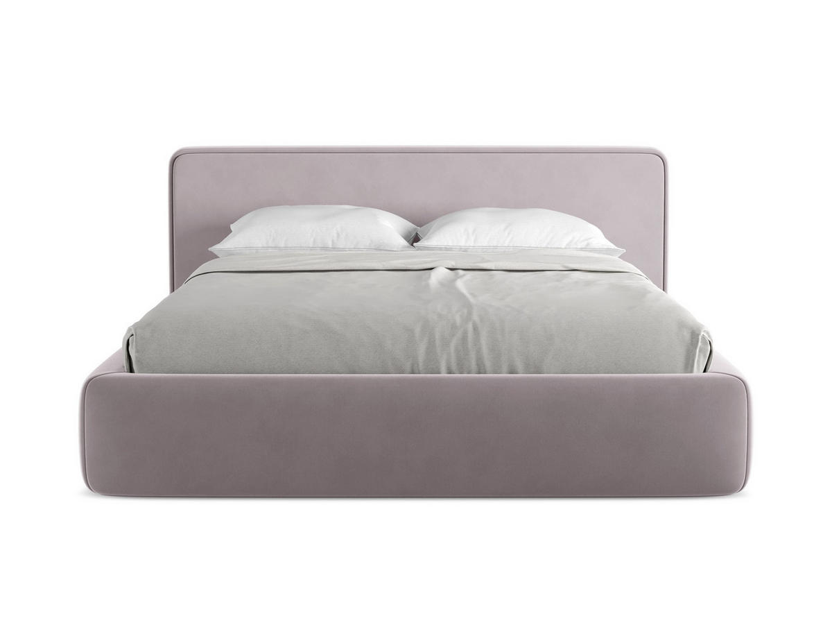 POLSTERBETT mit Bettkasten und Lattenrost 200x225 Violett - Lila/Flieder, Kunststoff/Textil (160/200cm) - Makamii